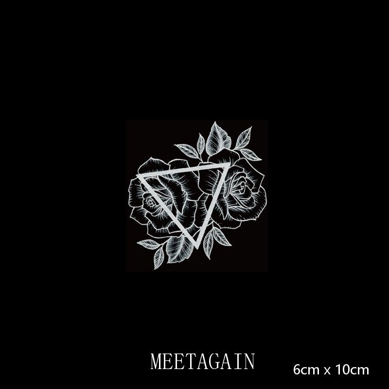 【MEET Magic Tattoo】สติกเกอร์รอยสักชั่วคราว กันน้ํา 6 ซม. x 10 ซม. 15 วัน M-017
