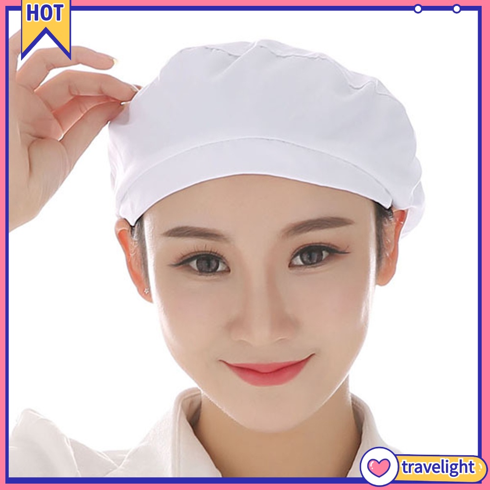 【tl-th】หมวกเชฟ ยืดหยุ่น นุ่ม ระบายอากาศ กันฝุ่น ครัว ร้านอาหาร เบเกอรี่ หมวกเชฟ