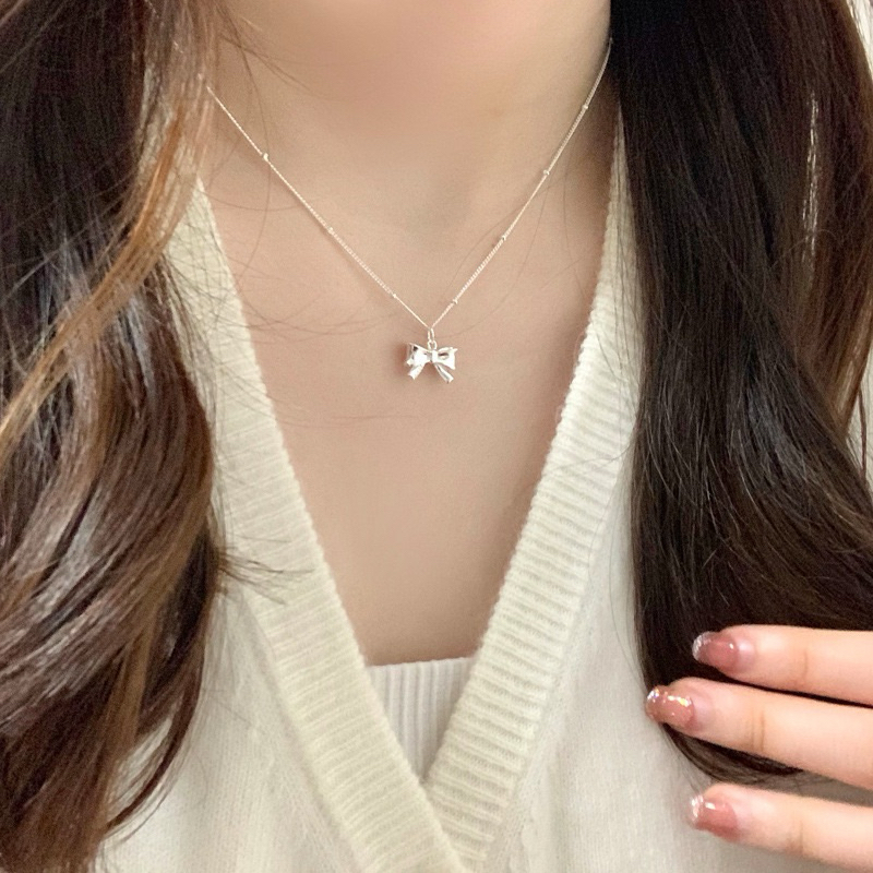 ꒰พร้อมส่ง꒱ ♡ Charlotte Necklace | สร้อยคอโซ่จี้โบว์ | สร้อยคอสไตล์เกาหลี ✩☼