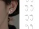 ต่างหูเงิน S925 แบบเรียบ สไตล์เกาหลี