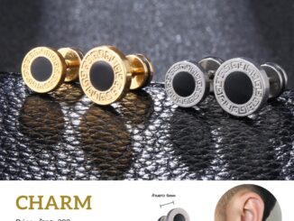 Our XX Charm ต่างหูเจาะ วัสดุไททาเนียมเกรดเครื่องมือแพทย์ (P001-P002)