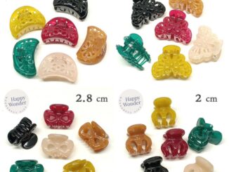 2 ชิ้น กิ๊บหนีบผมคู่ ตัวเล็ก 2-2.8cm 4 แบบ 6 สี น้ำหนักเบา เคลือบมัน หนีบแน่น