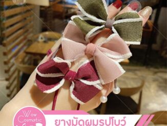 ยางมัดผม ผ้าชีฟอง รูปทรงโบว์ สำหรับผู้หญิง หนังยางมัดผม ยางรัดผม