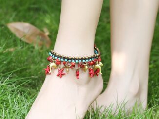 Yiiga สร้อยข้อเท้า ทองแดงถักมือ รูปปลาดาว สไตล์โบฮีเมียน ยุโรป อเมริกัน เครื่องประดับชายหาด สําหรับผู้หญิง