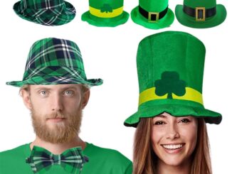 Unisex St. Patrick's Day Green Hats Adult Irish Leprechaun Shamrock Fancy Dress Access Gifts