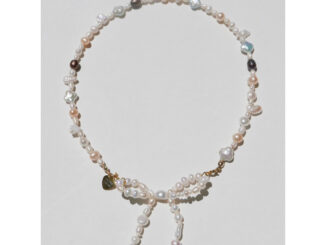 Valleydarley - สร้อยคอ Angel Society bow mixed pearls necklace