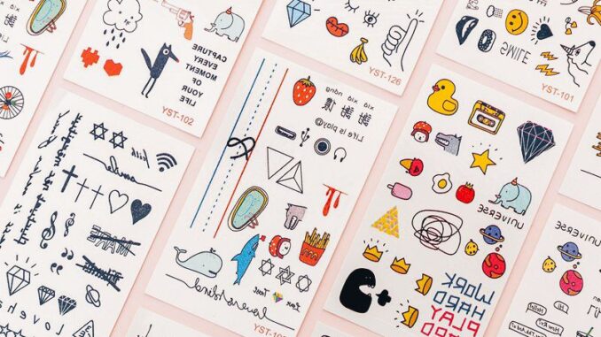 สติ้กเกอร์แทททูTattoo การ์ตูน มินิมอล น่ารัก คูลๆ เลือกลายได้!! ส่งไวจากในประเทศ