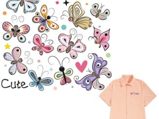 ชุดแพทช์ ลายผีเสื้อน่ารัก สําหรับเสื้อผ้า Diy