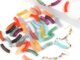 [32X8 มม.] ลูกปัดอะคริลิค สองสี สีพื้น สําหรับทําเครื่องประดับ แฮนด์เมด diy