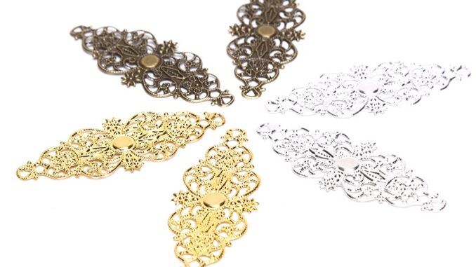 Peacellow ตัวเชื่อมต่อ ลายดอกไม้ สําหรับทําเครื่องประดับ DIY 20 ชิ้น