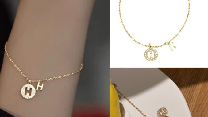 พร้อมส่งจากไทย ปรับขนาดได้ สร้อยข้อมือจี้ตัวอักษร H ประดับเพชร หรูหรา ระดับไฮเอนด์  แฟชั่นสําหรับผู้หญิง ราคาถูก B87