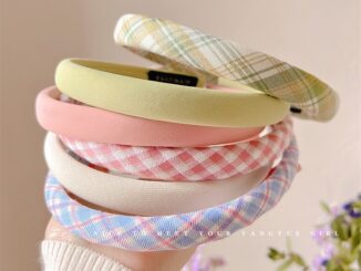ที่คาดผม ลายสก๊อต สีพื้น แบบเรียบง่าย แฟชั่นฤดูร้อน