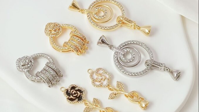 จี้สร้อยคอ รูปดอกกุหลาบ ประดับไข่มุก หยก ทอง 14K ฝังเพทาย แข็งแรง DIY