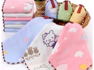 ผ้าเช็ดหน้าสาลูเด็ก ขนาด 25x25ซม เช็ดหน้า ผ้าเช็ดหน้าผ้าฝ้ายญี่ปุ่นทอ 6ชั้น