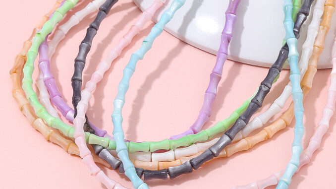 [4X8 มม.] เพิ่มสีสัน ธรรมชาติ เปลือกหอย น้ําจืด ไม้ไผ่ ลูกปัด เครื่องประดับ อุปกรณ์เสริม DIY วัสดุเครื่องประดับ แฮนด์เมด
