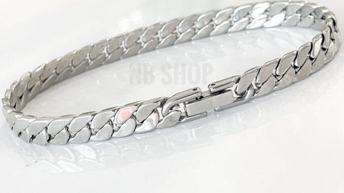 S-310 ขายถูก สร้อยข้อมือสแตนเลสแท้ ขนาด6.4mm สร้อยข้อมือสแตนเลส เลสข้อมือ สแตนเลสงานเกรดพรีเมี่ยมตะขอเข้ารูป
