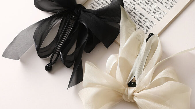 พร้อมส่งในไทย  กิ๊บกล้วยติดผม BOW DECOR CLIP ทรงโบว์พริ้วสวย