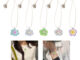 Zuo สร้อยคอโชคเกอร์ จี้ดอกไม้นูน หลากสี เครื่องประดับโซ่กระดูกไหปลาร้า เรียบง่าย