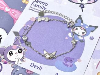 สร้อยข้อมือ ประดับโบว์ ลายการ์ตูน Sanrio Kuromi น่ารัก สําหรับนักเรียน