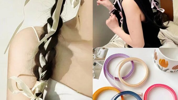 ยางรัดผม ผ้าไหมถักเปีย แบบเกลียว สไตล์เกาหลี / ยางมัดผมหางม้าคู่ / ยางรัดผมหางม้า แบบสาวหวาน / ที่ใส่ผมหางม้า สําหรับเด็กผู้หญิง สุดเท่