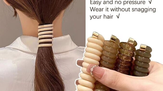 (YGD) ยางรัดผม แบบเกลียว สีพื้น สําหรับผู้หญิง