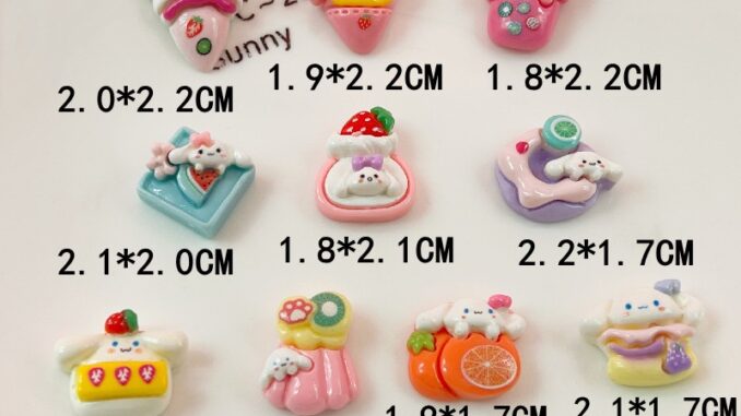 [2 #] Jibbitz Crocs กิ๊บติดผมเรซิ่น รูปกรวยไอศกรีม การ์ตูนสุนัขน่ารัก หูใหญ่ แวววาว DIY อุปกรณ์เสริม สําหรับทําผม QP