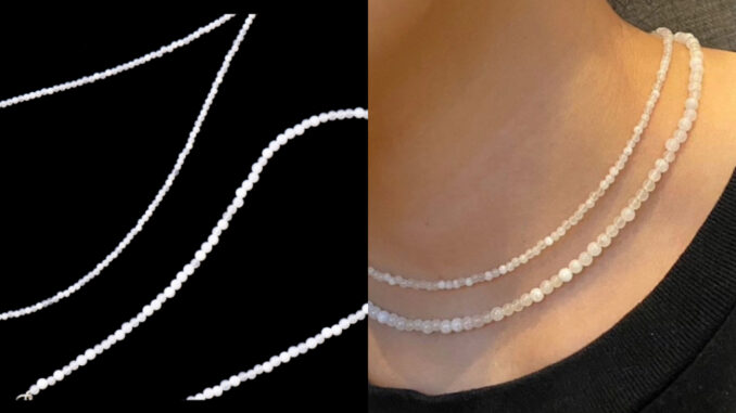 CHOKER สร้อยคอหิน หยกขาว หยกแท้ เลือกขนาดเม็ดหิน และความยาวได้ โชคเกอร์หิน white jade by siamonlineshop