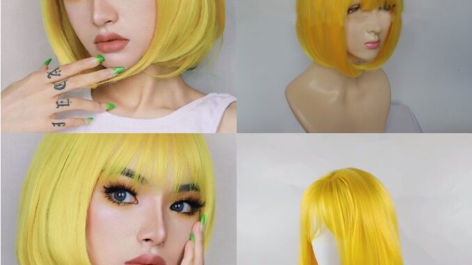 วิกผมบ๊อบสั้นตรง สังเคราะห์ ทนความร้อน หน้าม้า สีเหลือง สีดํา สีน้ําตาล สําหรับผู้หญิง ปาร์ตี้คอสเพลย์ วิกผมบ๊อบสั้นตรง สังเคราะห์ ทนความร้อน หน้าม้า สีเหลือง สีดํา สีน้ําตาล สําหรับผู้หญิง ปาร์ตี้คอสเพลย์