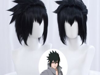 Sasuke Uchiha วิกผมสั้น คอสเพลย์ อะนิเมะ คอสเพลย์ วิกผมสังเคราะห์ ทนความร้อน + ฟรีหมวกวิกผม