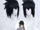 Sasuke Uchiha วิกผมสั้น คอสเพลย์ อะนิเมะ คอสเพลย์ วิกผมสังเคราะห์ ทนความร้อน + ฟรีหมวกวิกผม