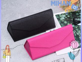 ☼MIHAN☼  Triangle Glasses Box Waterproof Eyeglasses Accessories Eyeglasses Case Portable Cross Pattern Candy Color New Fashion Ecofriendly  Folding Sun Glasses  Box/Multicolor