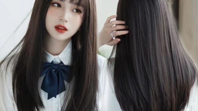 วิกผมหน้าม้า ผมยาวปานกลาง ผมหยิกไมโคร อุณหภูมิสูง ผ้าไหม วิกผมเหมือนจริง สําหรับผู้หญิง