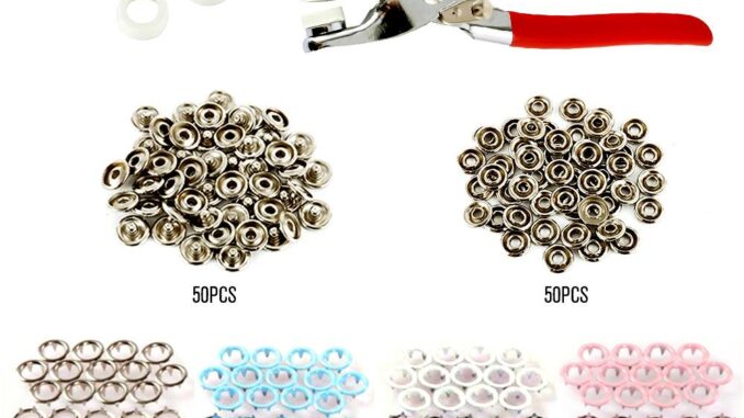 กระดุมโลหะ ชุดกระดุมแป๊ก DIY จำนวน 200 ชิ้น