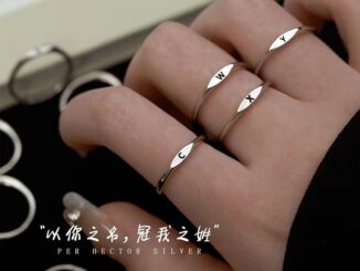 เครื่องประดับแฟชั่น มีสเน่ห์ โลหะผสม แหวนนิ้ว 26 ตัวอักษร สําหรับผู้หญิง