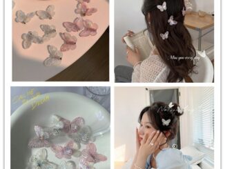 กิ๊บติดผม รูปผีเสื้อ สีโปร่งใส เครื่องประดับ สําหรับผู้หญิง จํานวน 5 ชิ้น