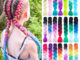 Rainbow ผมเปีย ไหมถักผม สีทูโทน แอฟริกันเดรดล็อกส์   wig braids