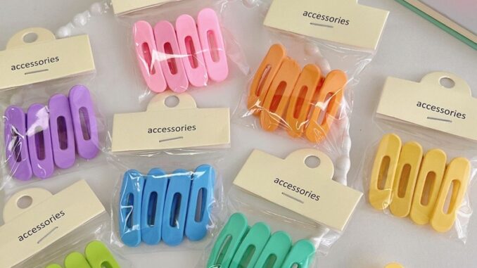 Cute 095 กิ๊บติดผม กิ๊บหนีบผม Colourful 4 ชิ้น / แพ็ค ยาว 4 cm.