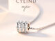 สร้อยคอ Crystal Rolling Cylinder Pendant Necklace เครื่องประดับ minimal
