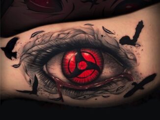 สติกเกอร์รอยสักชั่วคราว ลายการ์ตูนอนิเมะ กันน้ํา ติดทนนาน 1 แผ่น