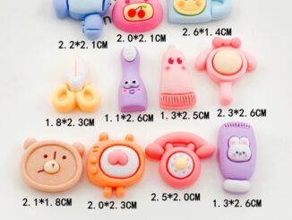 ใหม่ นาฬิกาปลุก ยาสีฟัน ยาสีฟัน แปรงสีฟัน โทรศัพท์ กระจก กรรไกร ของเล่นเด็ก วัสดุเรซิ่น DIY อุปกรณ์เสริม QP