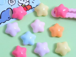 จี้รูปดาว สีพื้น แวววาว หลากสีสัน สําหรับงาน DIY 20 ชิ้น