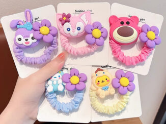 ส่งเร็ว ยางรัดผม ลายการ์ตูน สีแคนดี้น่ารัก มี5สี ความยืดหยุ่นสูง สไตล์ญี่ปุ่น และเกาหลี สไตล์เกาหลี เด็กเด็กทารกราคาถูกท