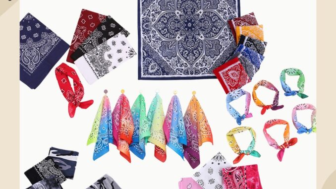 ผ้าเช็ดหน้าวินเทจ ผ้าเช็ดหน้ามัดย้อม  ลายลูกน้ำ paisley cotton แท้