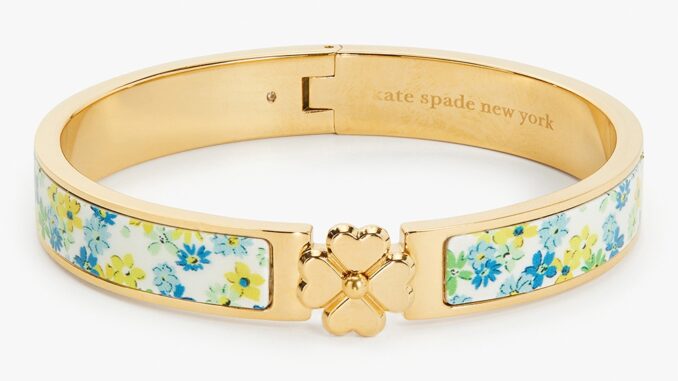 KATE SPADE NEW YORK HERITAGE SPADE FLOWER HINGED BANGLE WBR00405 กำไลข้อมือ KATE SPADE NEW YORK HERITAGE SPADE FLOWER HINGED BANGLE WBR00405 กำไลข้อมือ