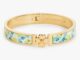 KATE SPADE NEW YORK HERITAGE SPADE FLOWER HINGED BANGLE WBR00405 กำไลข้อมือ