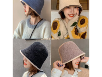 ส่งของทุกวัน    หมวกถักไหมพรม ผ้าหนานุ่มใส่ได้ทุกโอกาส ได้ฟิลสาวเกาหลีเกาใจ รุ่นนี้ใครไม่มีพลาดน้า