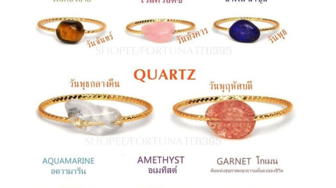 แหวนพลอยวันเกิด หินตามราศี  แบบสวยเก๋  เสริมกำลังใจ ให้พลังบวกแก่ชวิต