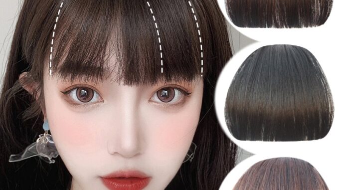 วิกผมหน้าม้าปลอม แบบธรรมชาติ ลายการ์ตูน สําหรับผู้หญิง