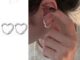 Roselife ต่างหูห่วงเงิน S925 รูปหัวใจ ไม่สม่ําเสมอ เครื่องประดับ สําหรับผู้หญิง