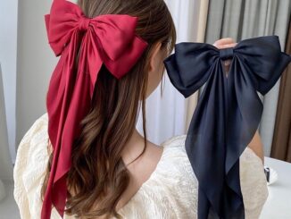 [พร้อมส่ง]โบว์ติดผมซาตินหางยาว